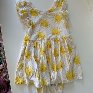 Little Sleepies White and Yellow Sun Dress